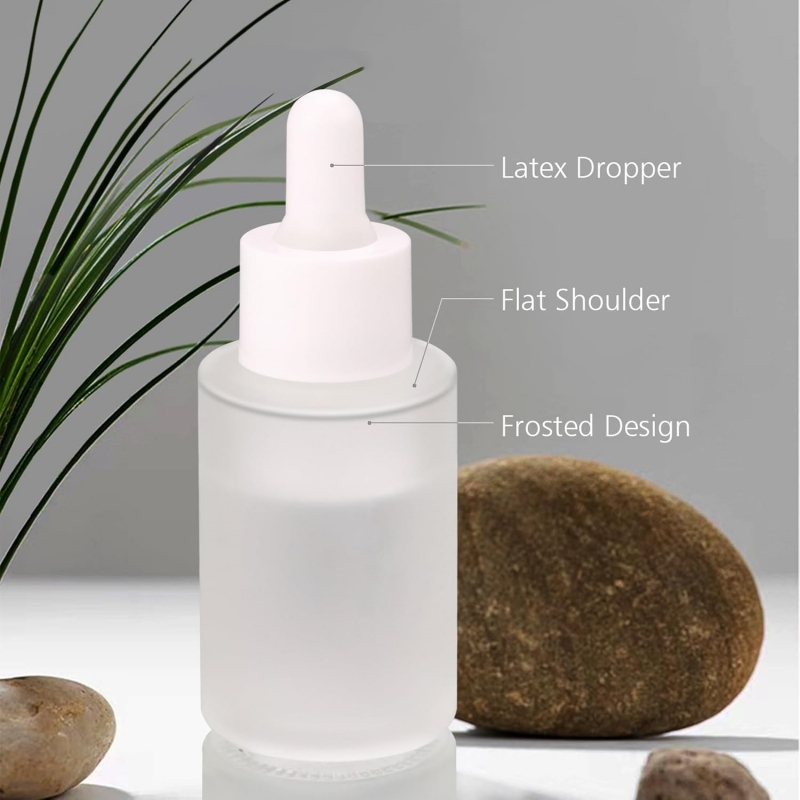 Glass Bottles With Dropper Clear Eye Dropper Bottle for Essential Oils 30ml 50ml 100ml Leakproof Tincture Bottles With Gold Cap