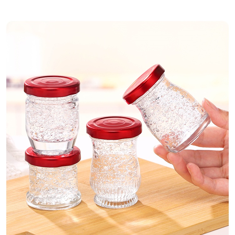 In Stock Empty Wide Mouth Recyclale 150ml 280ml 380ml Food Storage Glass Honey Jam Jar With Screw Lids