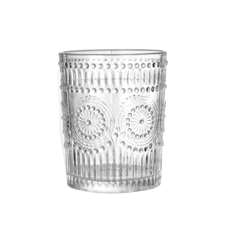 Nordic Style Vintage Glass Beer and Wine Cup High Quality Lead-Free With Golden Rim Sunflower Design Custom Logo for Packaging