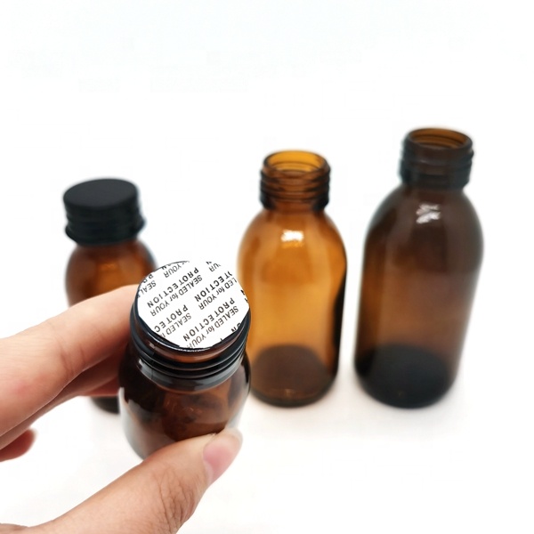 Factory-Made Amber Glass Bottles with Screw Lids for Medicine Vials Powder Reagents Containers Chemical Use
