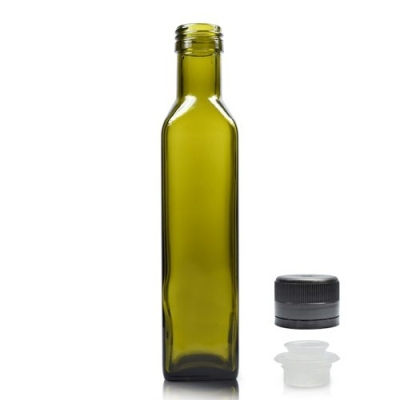 Hot Sale 100ml 250ml 500ml 750ml 1000ml Clear Round Square Glass Bottles Olive Oil Dispenser for Oil Vinegar Sauce Dispenser
