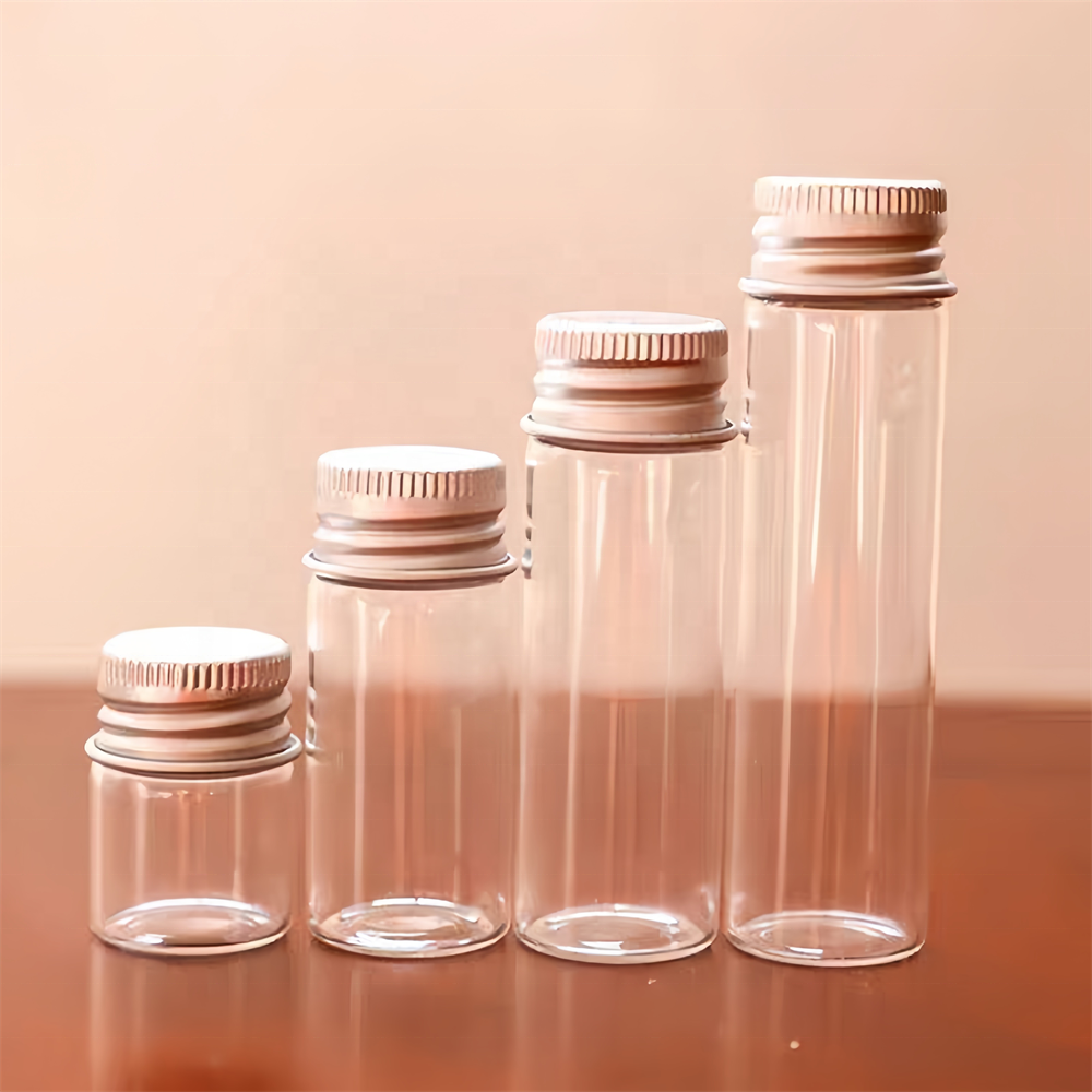 In Stock 8ml 22*40mm Glass Bottles With Aluminum Cap