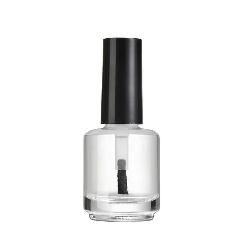 Free Sample 5ml 7ml 9ml 10ml 11ml 13ml 14ml 17ml Frosted Matte Black Empty Glass Uv Gel Nail Polish Bottle With Brush Factory Price Lower Price