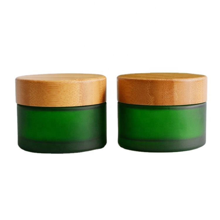 Premium Luxury Round Cosmetic Packaging Container Refillable Empty Mini Eye Cream Face Cream Jar30ml 50ml 80ml With Black Lids
