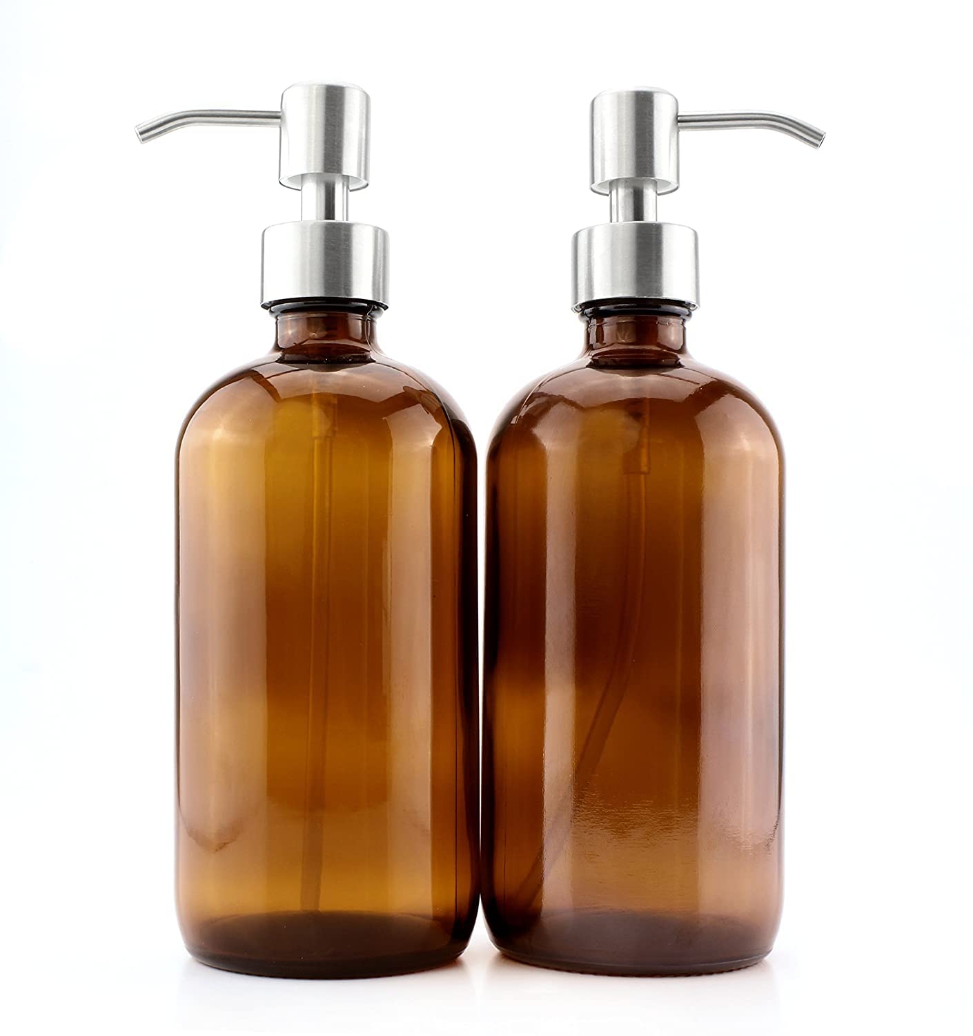 Amber Bathroom Hotel Kitchen Liquid Soap Dispensers Glass Soap Dispenser Bottle Alcohol Hand Sanitizer Dispenser Factory Price Glass Bottle