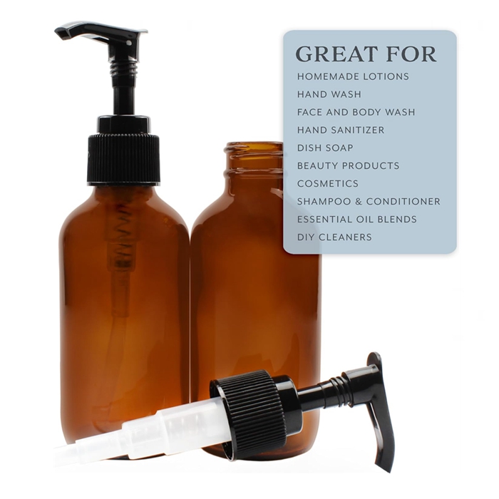 Packaging Bottles Cosmetic Boston Round Bottle Plastic Body Lotion Bottle Amber Frosted Glass With Black Screen Printing Dropper