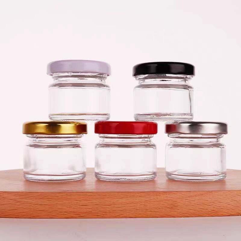 Hot Sale 25ml 35ml 45ml  75ml 100ml Honey Jar Mini Jelly Glass Jar Jam Jar With Lid Food Storage Container