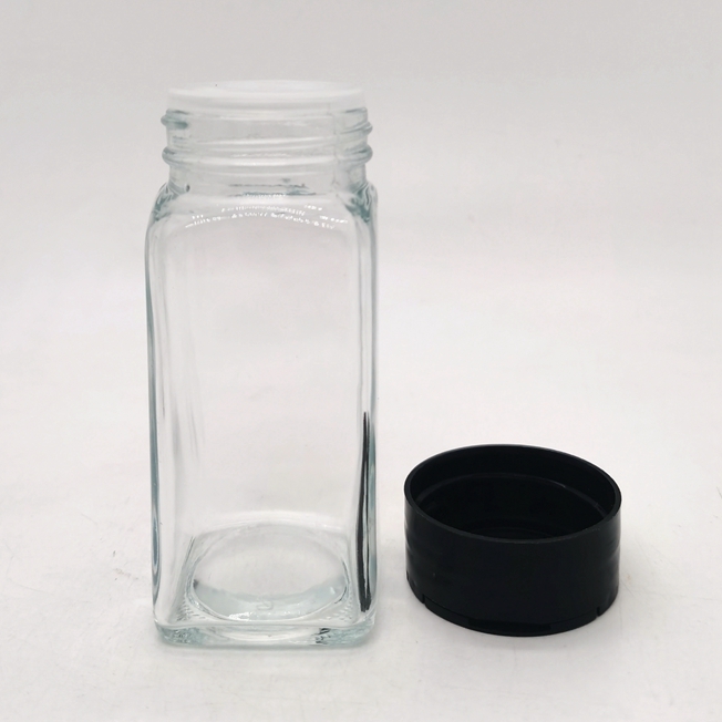 Hot Sale Recyclable 4oz Hot Sauce Bottles 6oz 8oz 12oz  Empty Glass Spice Jar Powder Containers Pepper Salt Jar With Lid