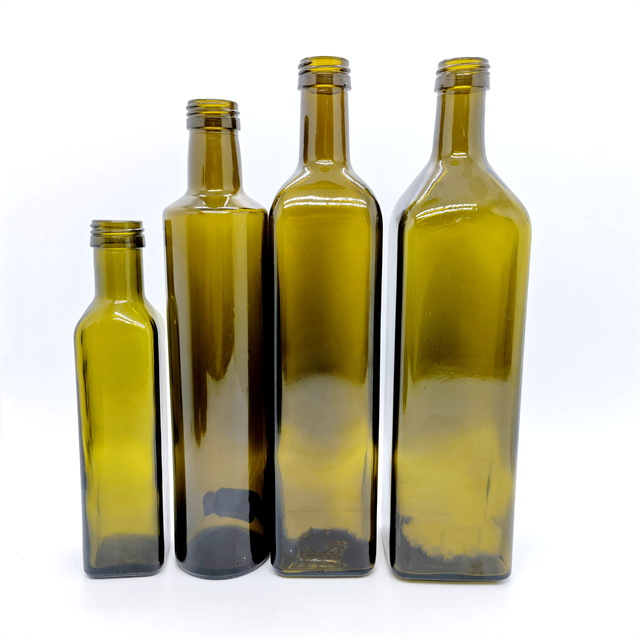 500ml Empty clear square Small Glass Bottles for Olive Oil and Vinegar Sesame Oil