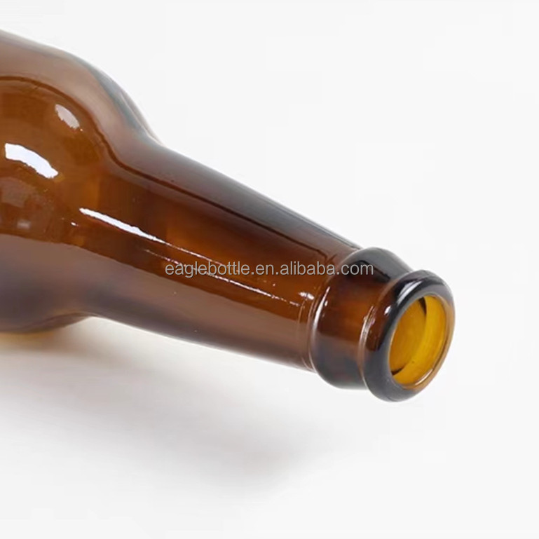 Custom Empty 250ml Clear Blue Glass Amber Beer Bottle 330ml 500ml 1 Liter  Liquor Spirit Kombucha Glass Bottle for Beer