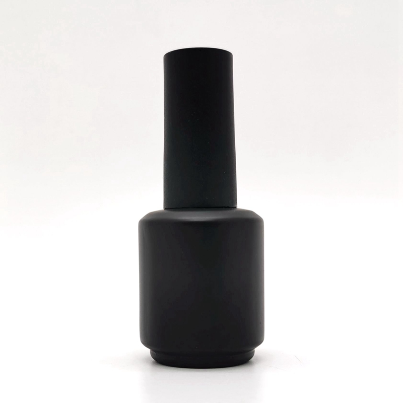 Recyclable Custom Unique 3ml 5ml 7ml 9ml 10ml 15ml Matte Black White Empty Glass Packaging Gel Nail Polish Bottle With Cap