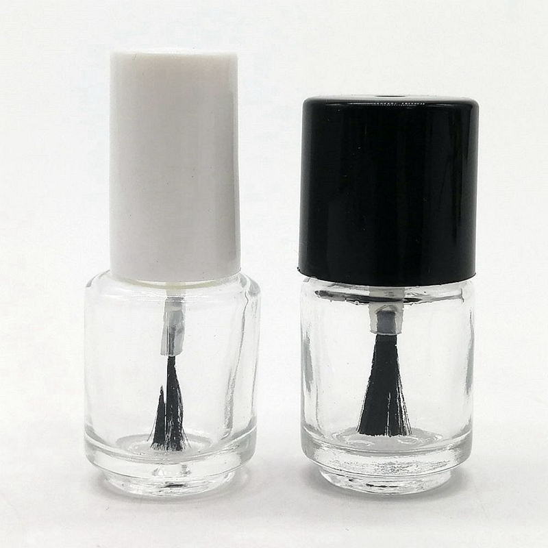 Wholesale Empty 15ml Clear Amber Matte Black Glass Gel Nail Polish Bottle With Brush Wholesale Glass Bottle Glass Jar