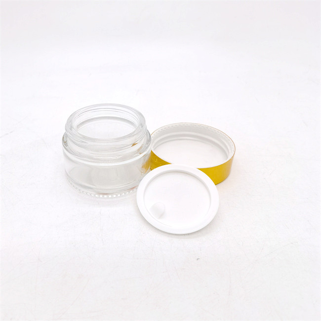 Empty 50g 100g Clear Cosmetic Jar Glass 30ml 50ml 100ml Cosmetic Cream Jar Glass Jar Pot Empty for Lip Balm