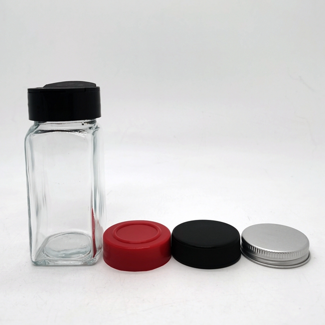 Hot Sale Recyclable 4oz Hot Sauce Bottles 6oz 8oz 12oz  Empty Glass Spice Jar Powder Containers Pepper Salt Jar With Lid