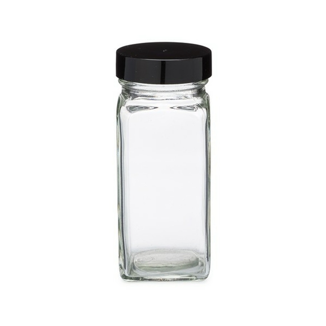 Wholesale 4 oz Clear and Black Square Glass Spice Jars 120ml Kitchen Shaker Jars 500ml Capacity China's for Packaging