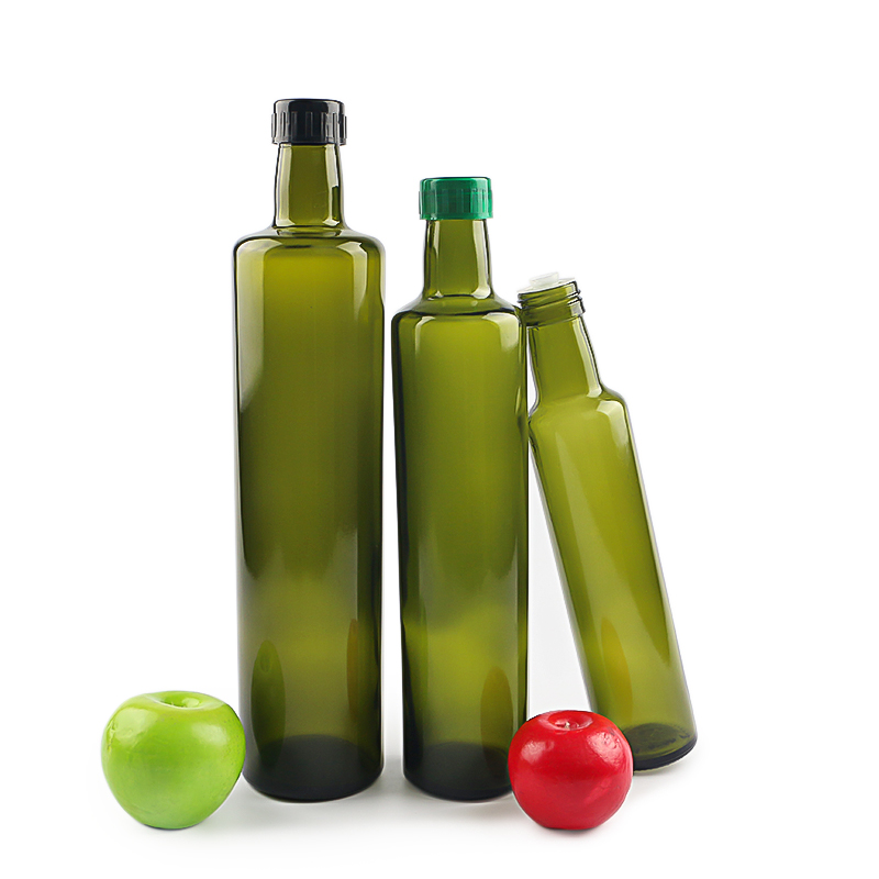 250ml 500ml 1000ml Green Square Glass Olive Oil Bottle With Screw Cap Glass Jar Glass Bottle