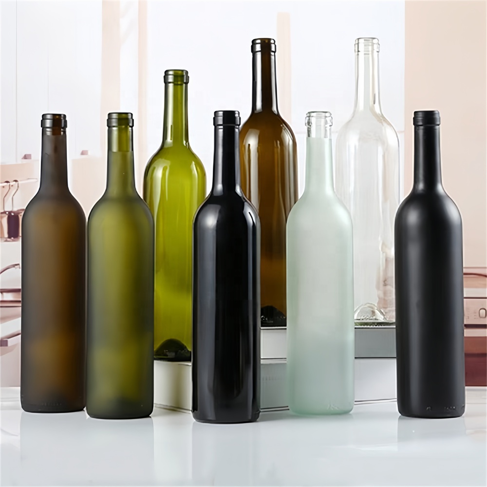 Wholesale 750ml Burgundy Glass Wine Bottle Factory Production's Best Quality Empty Packaging for Liquor for Wine