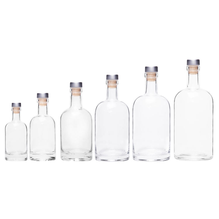 Free Sample 100ml 375ml 500ml 750ml Glass Empty Bottles Whiskey Vodka Whisky 75cl Botellas De Vidrio for Sale