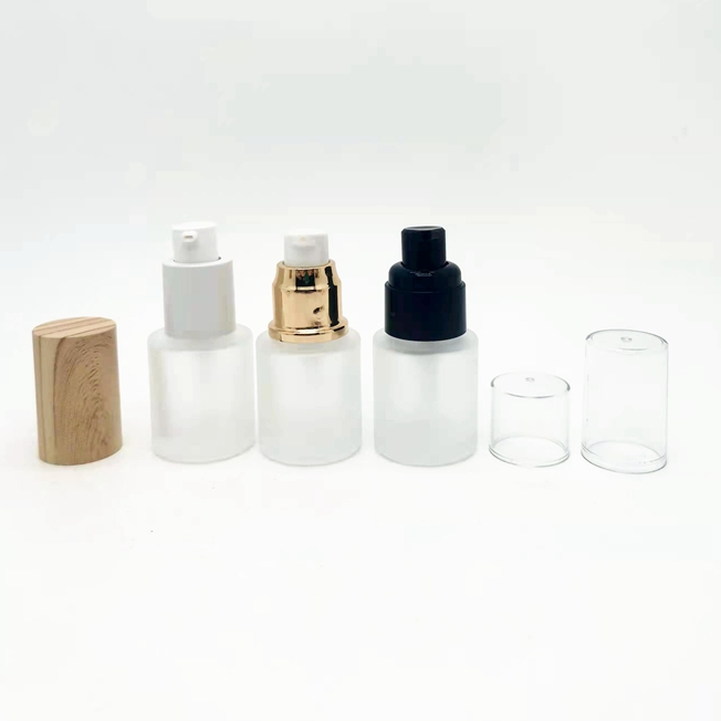 Luxury 30ml 100ml 50g Frosting Glass Cosmetic Bottle Sets Glass Jar for Skincare Face Body Lotion Bottle