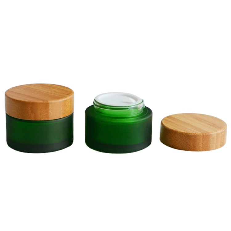 Premium Luxury Round Cosmetic Packaging Container Refillable Empty Mini Eye Cream Face Cream Jar30ml 50ml 80ml With Black Lids