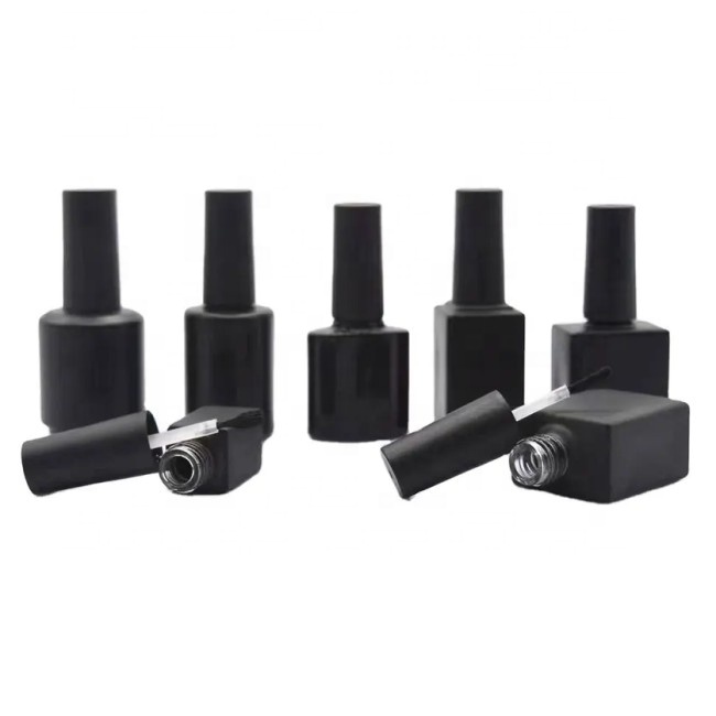 OEM Luxury Gel Nail Polish Empty Matte Glass Bottle Custom Square Cube Shape Brush-5ml 7ml 10ml 15ml Perfumed Use Carton 100pcs