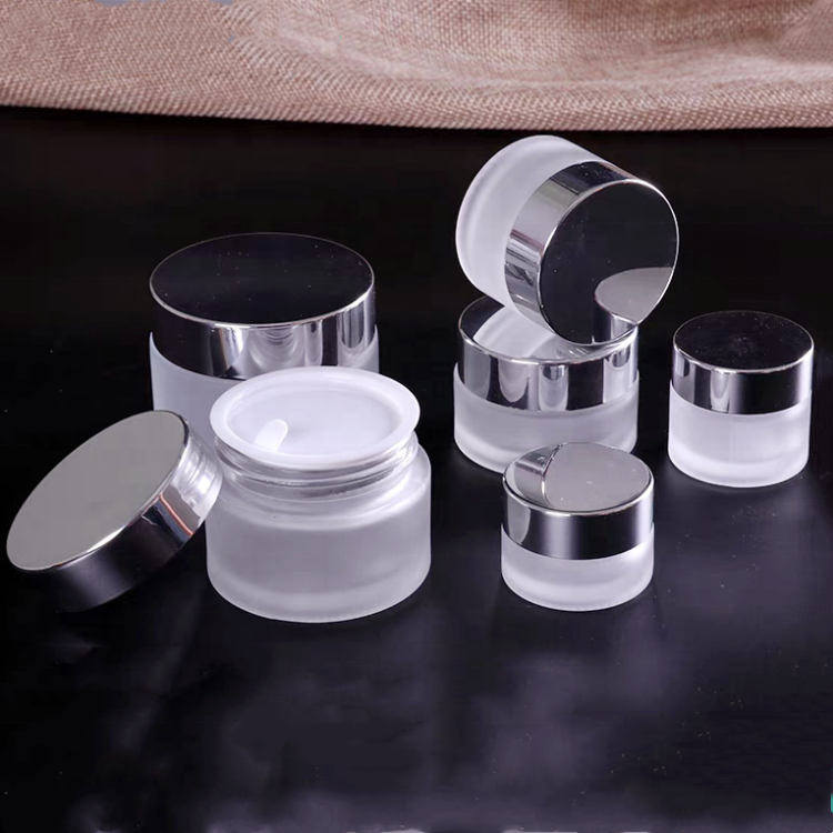 Body Cream Body Butter Skin Care Frosted Clear Glass Jars Containers Packaging 100ml 50ml 20ml Cosmetic Good Quality