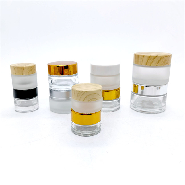 Empty 50g 100g Clear Cosmetic Jar Glass 30ml 50ml 100ml Cosmetic Cream Jar Glass Jar Pot Empty for Lip Balm