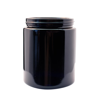 Round Skin Care Miron Violet 20g 30g 50g Black Cosmetic Jar Packaging Bottle Glass Face Cream Jar With Black Spiral Lid