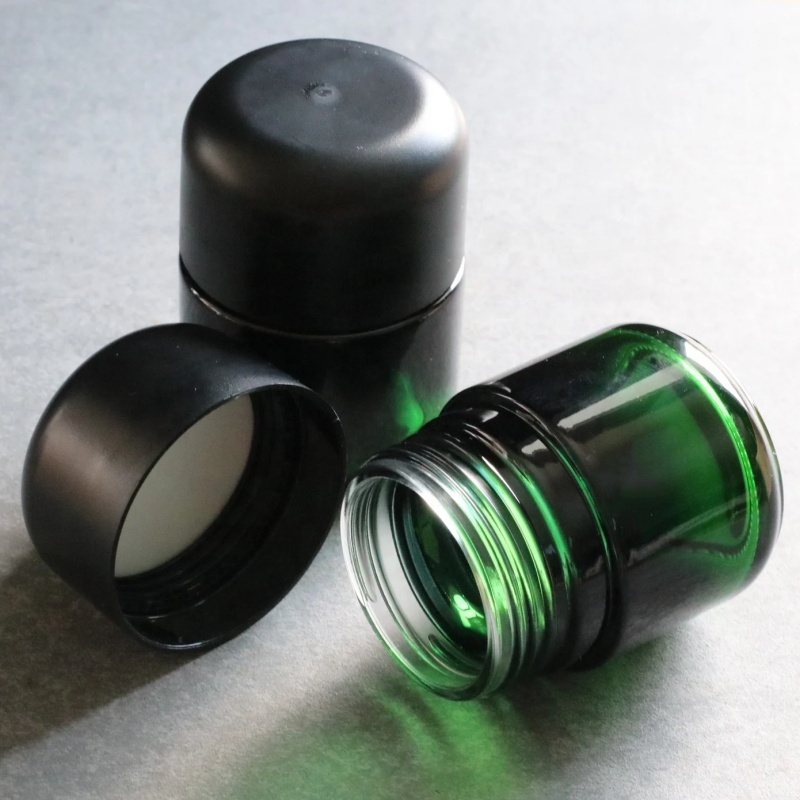Customized Smell Proof Jar 70 110 Ml Airtight Stash Spray Color Glass Jars Child Proof Flower Jar Container With Cap
