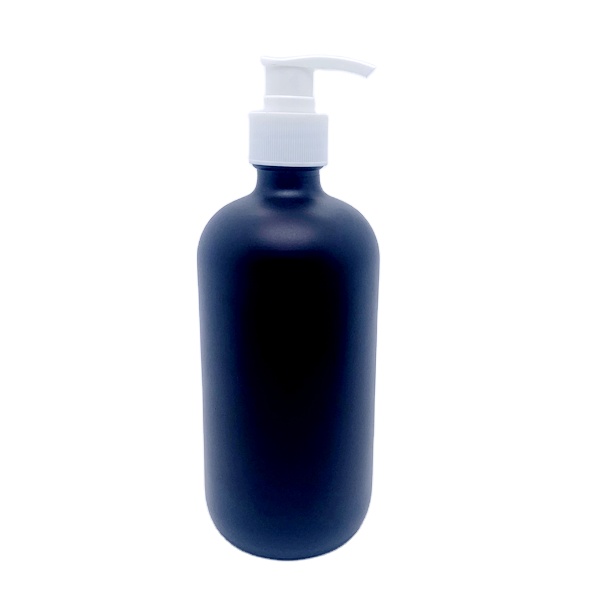 Clear Frosted Boston Lotion Soap Glass Pump 250ml 500ml 16oz 8oz Empty Low Price Cosmetic Packaging Shampoo Oil Screen Printing