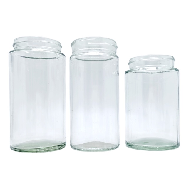 New Arrival Wide Mouth 8 oz 16 oz Glass Jar With Child Resistant Cap Lid Glass Bottle Child Proof Jar Child Proof Container