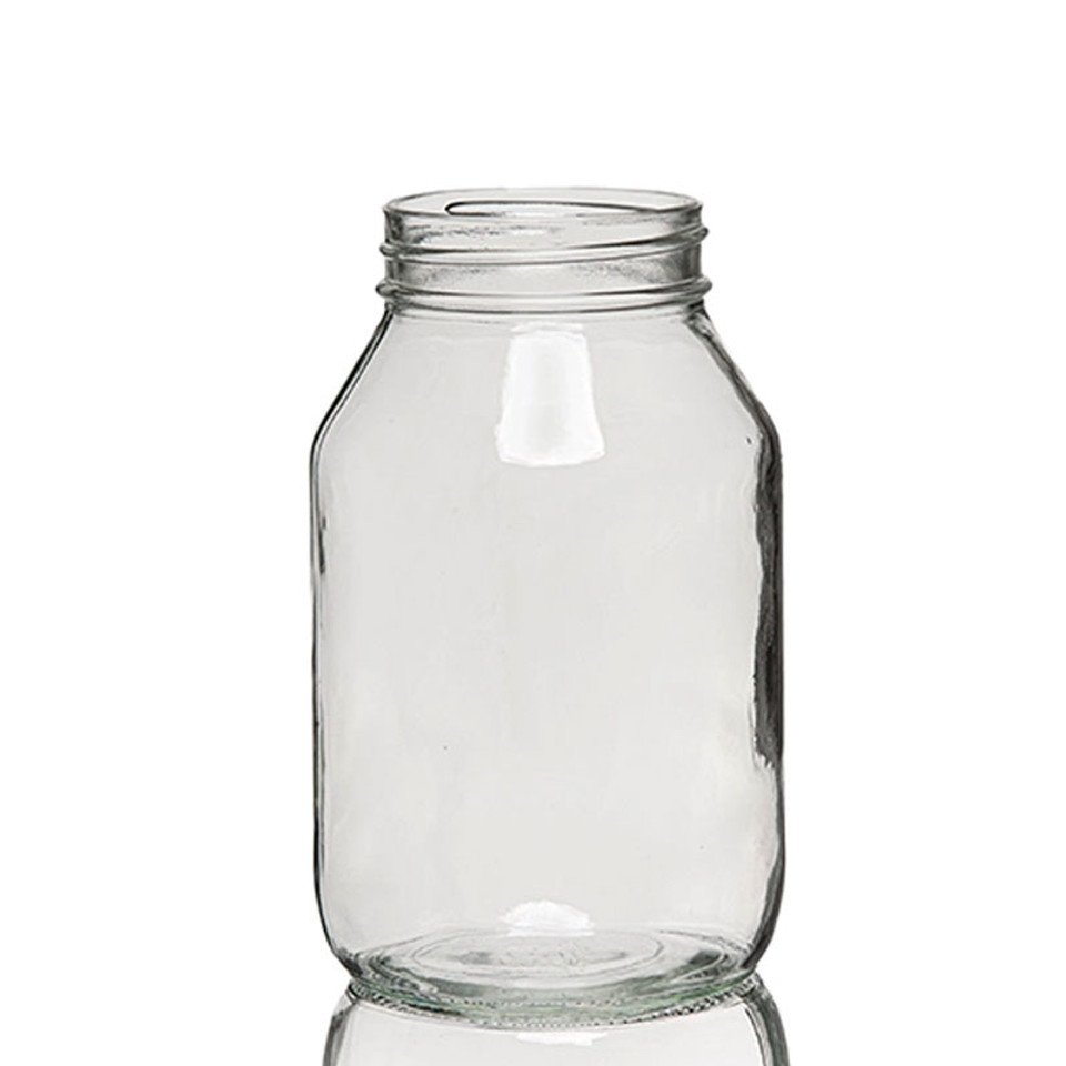 Glass Mayo Jar 150ml 250ml 300ml 500ml 8oz 1000ml Wide Mouth Canning Jam Bottle Glass Mason Jar With Metal Lid