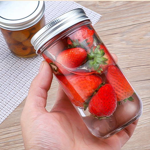 Wide Mouth Mason Jars 3oz 6oz  8oz 10oz 11oz 12oz 13oz 16oz 20oz 25oz Premium Clear Canning Glass Jar With Airtight Metal Lids