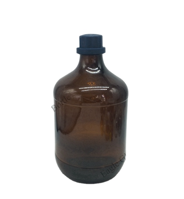 Amber clear glass bottle for juice milk beer growler 1L 2.5L 4L empty round Kombucha glass water jug