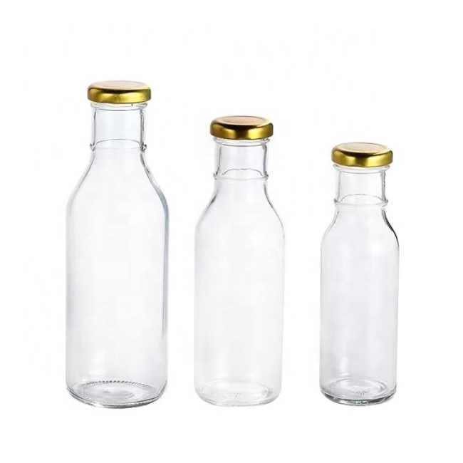 Different shape food grade 500ml 375ml 250ml glass dressing condiments chili BBQ sauce tomato ketchup bottle