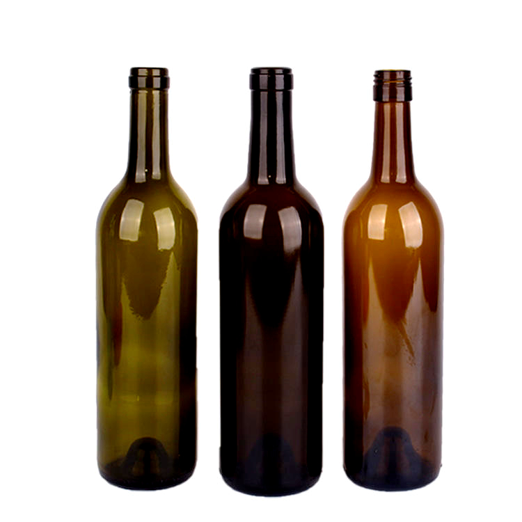 Wholesale Clear Round 200ml 375ml 500ml 750ml 1000ml Glass Frosted Liquor Wine Whisky Glass Bottle With Cork