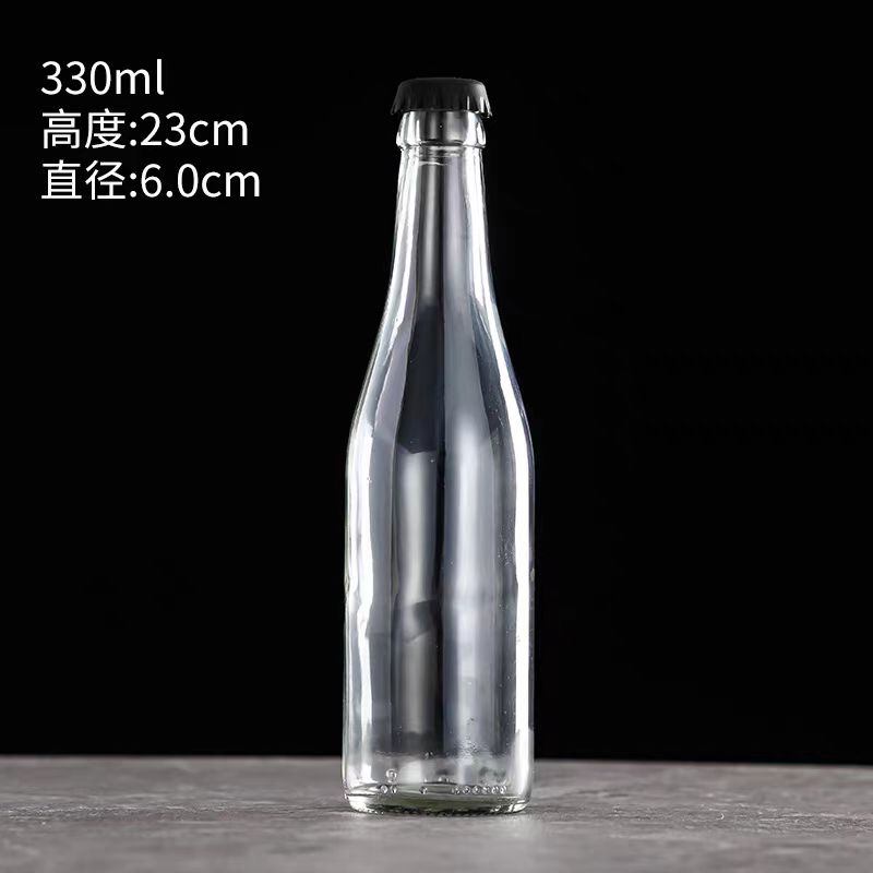 Recyclable Beer Bottle Wholesale Glass Beer Bottles 12 oz 330ml Long Neck Beer Glass Bottle 330 ml With Crown Cap