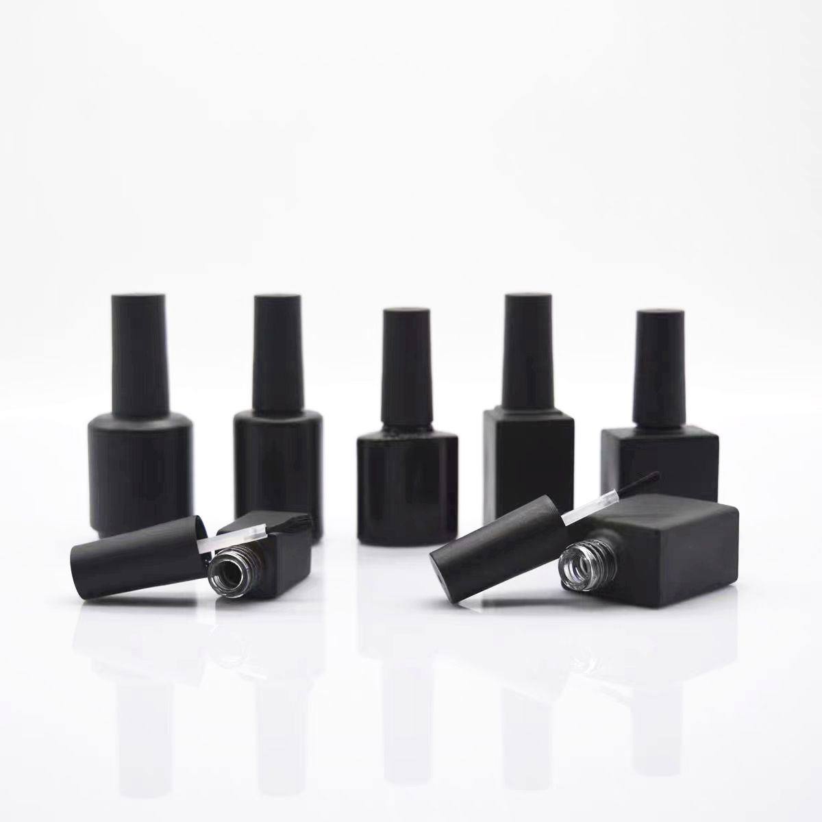 Glossy Containers Empty Uv Nail Gel Polish Glass Bottles Uv Gel Nail Polish Bottle With Brush Packing