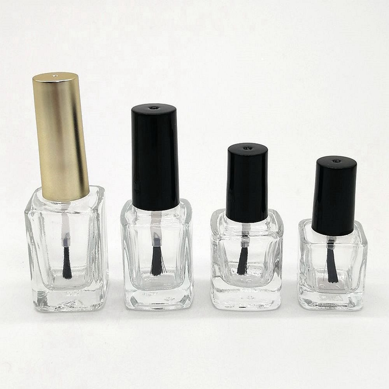 Free Sample 5ml 7ml 9ml 10ml 11ml 13ml 14ml 17ml Frosted Matte Black Empty Glass Uv Gel Nail Polish Bottle With Brush Factory Price Lower Price