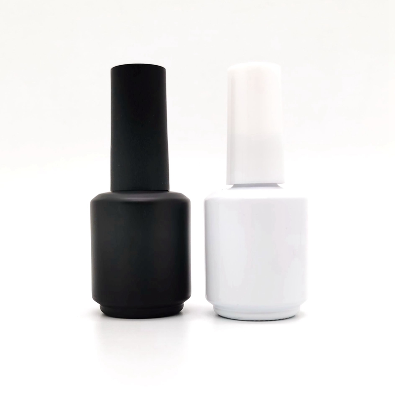 Wholesale 5ml 8ml 10ml 12ml 15ml Clear Empty Cosmetic Nail Polish Glass Bottle With Brush Cap Glass Nail Gel Bottle Containers