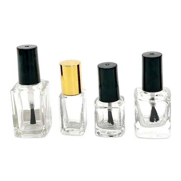 OEM Luxury Gel Nail Polish Empty Matte Glass Bottle Custom Square Cube Shape Brush-5ml 7ml 10ml 15ml Perfumed Use Carton 100pcs