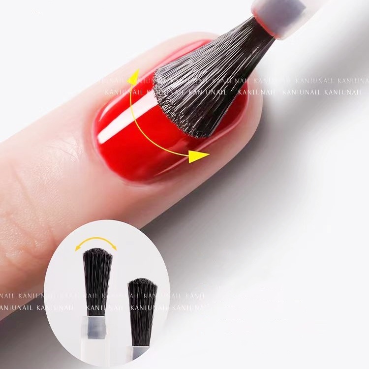 Free Sample 5ml 10ml 15ml Recyclable Frosted Matte Black Amber Empty Glass Uv Gel Nail Polish Bottle With Brush