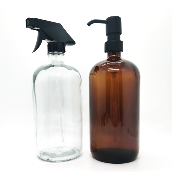Factory Sale 300ml 400ml 500ml Amber Brown Glass Soap Foam Bottle Pump Hand Sanitizer Liquid Soap Bottles With Pump Dispensers