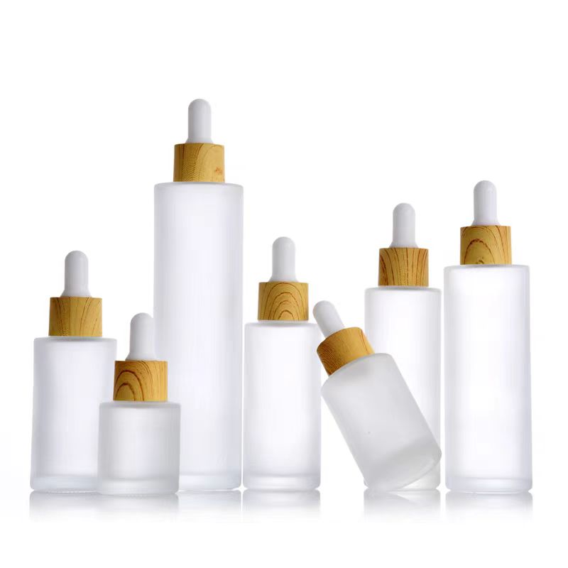Glass Bottles With Dropper Clear Eye Dropper Bottle for Essential Oils 30ml 50ml 100ml Leakproof Tincture Bottles With Gold Cap