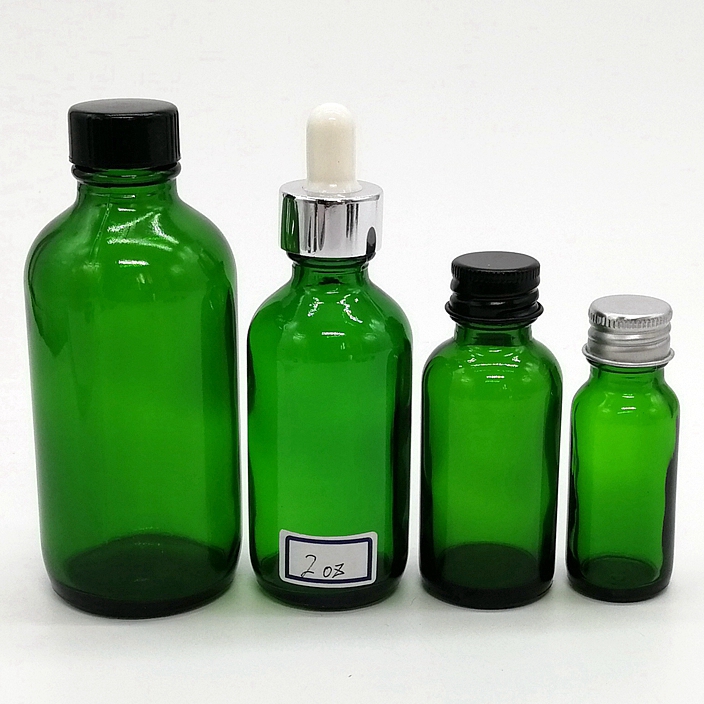 30ml 60ml 120ml 1 oz 2oz 4oz Clear Boston Round Glass Bottle Refillable Essential Oil Perfume Spray Bottle With Clear Cap