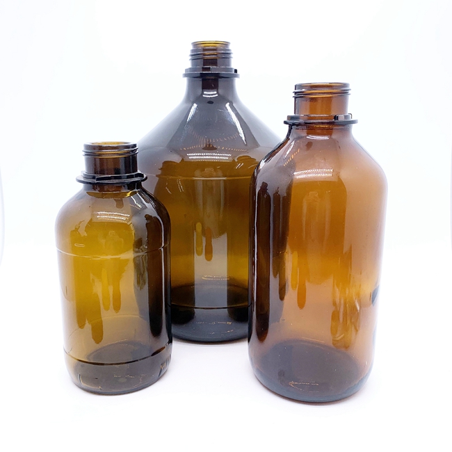 Chemicals Pharmaceutical Grade 2.5l Large Capacity Amber Brown Round Glass Bottle for Chemical Liquid