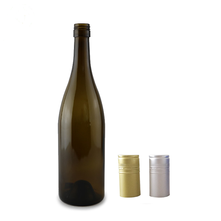Recyclable 1 Liter Clear Round Wine Glass Bottles for Home Brewing 750ml Capacity 500ml 375ml Volumes Empty Wine Bottle