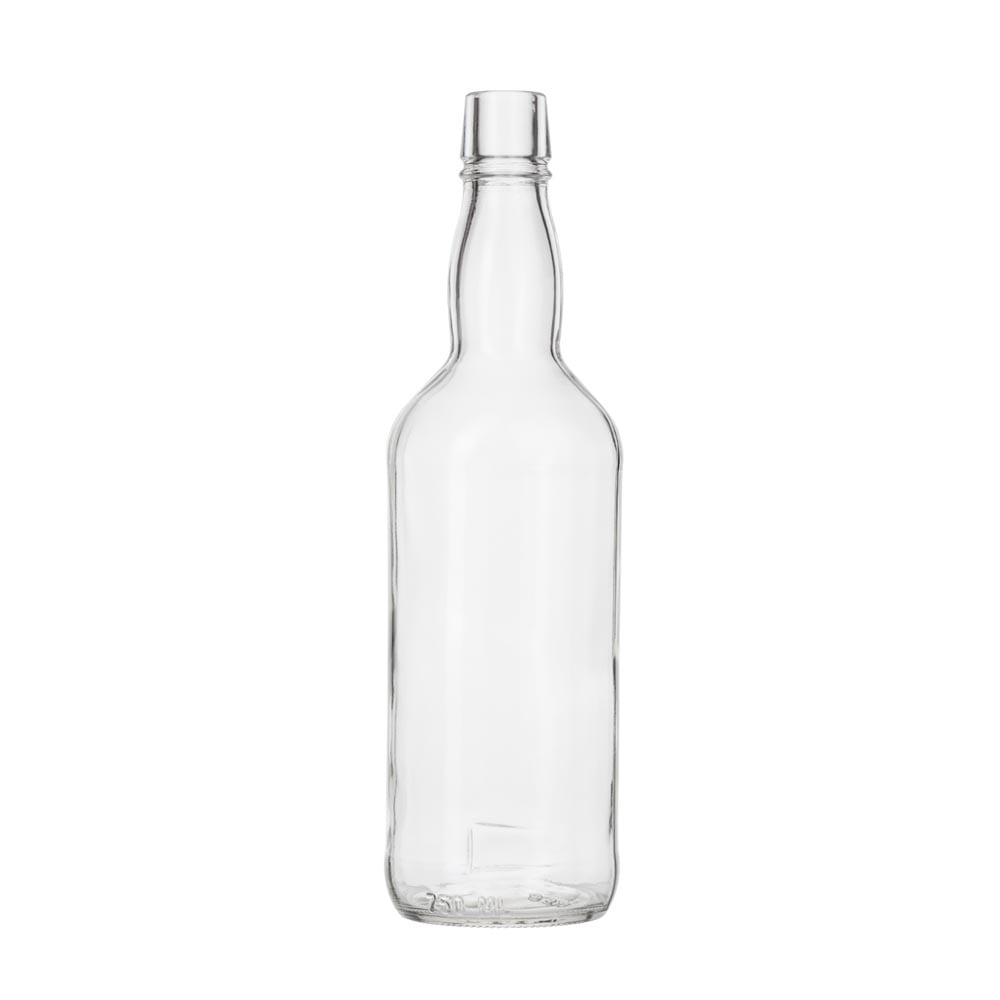 Luxury Empty Clear Round Vodka Brandy Whiskey Rum Gin Tequila 750ml Wholesale Glass Liquor Bottles