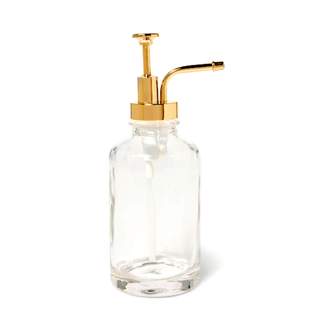 Luxury Glass 16oz Crystal White Soap Coffee Syrup Hand Wash Dispenser Bottle With Pump
