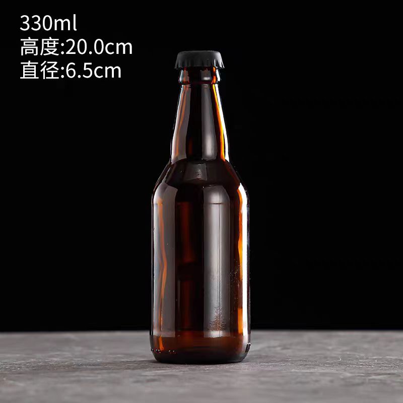 Recyclable Beer Bottle Wholesale Glass Beer Bottles 12 oz 330ml Long Neck Beer Glass Bottle 330 ml With Crown Cap